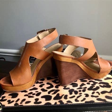 michael kors josephine leather peep toe wedges|MICHAEL Michael Kors Josephine Wedge Sandals .